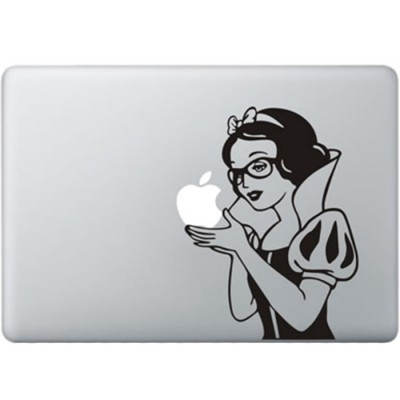 Schneewittchen Hipster MacBook Aufkleber Schwarz MacBook Aufkleber